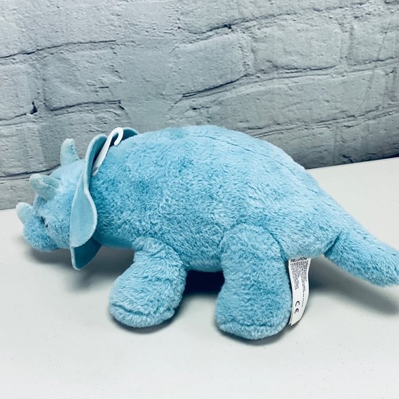 Kellytoy Blue Dinosaur Baby Rattle Plush Toy Triceratops 2020 - Picture 5 of 6